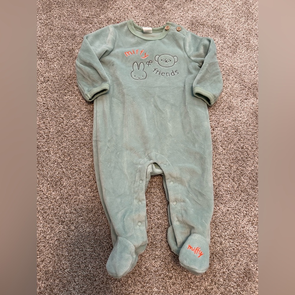 Miffy Soft Mint Green Kids Footie One Piece‎